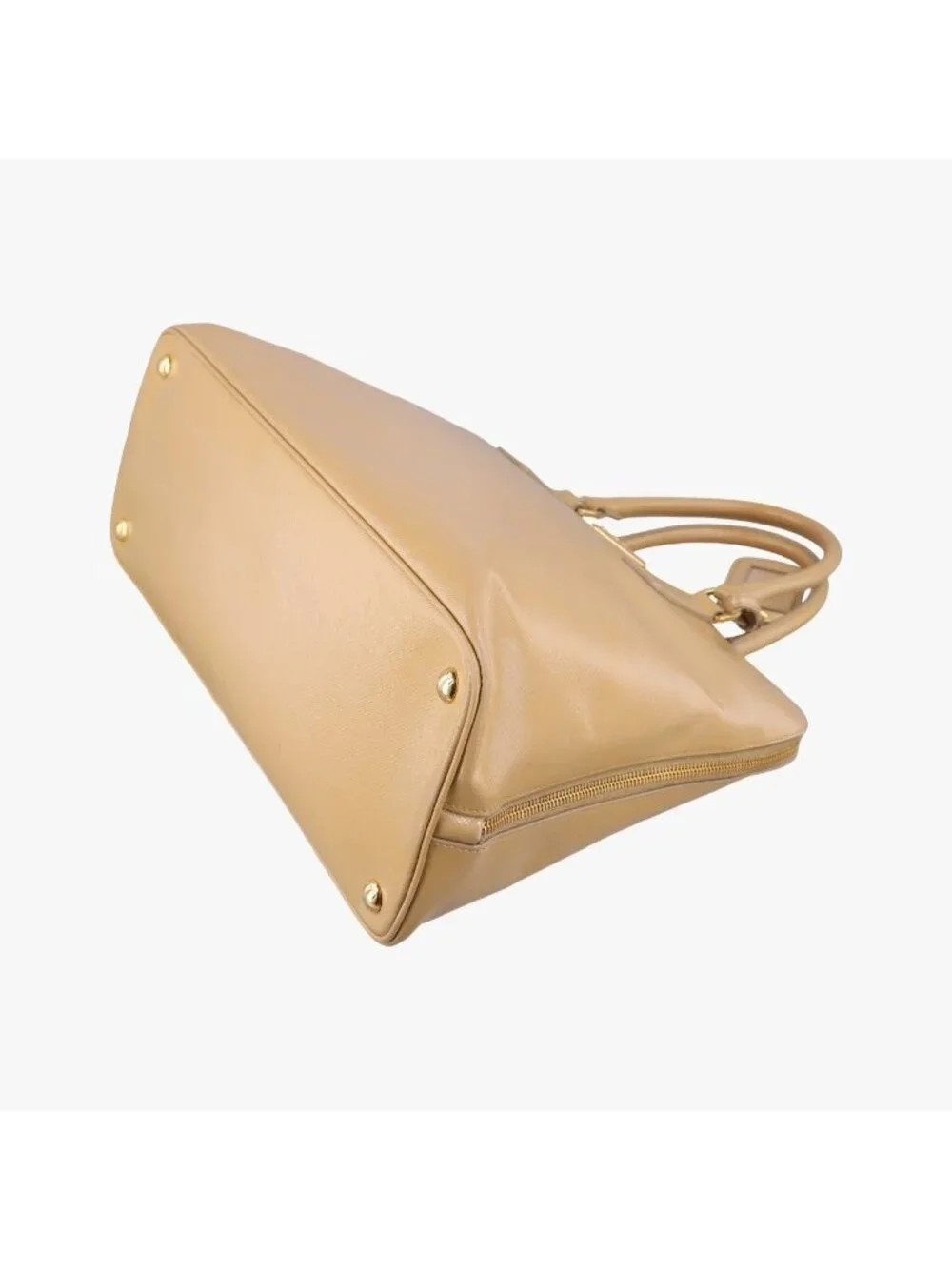 Prada Pyramid Beige Patent 31 Handbag